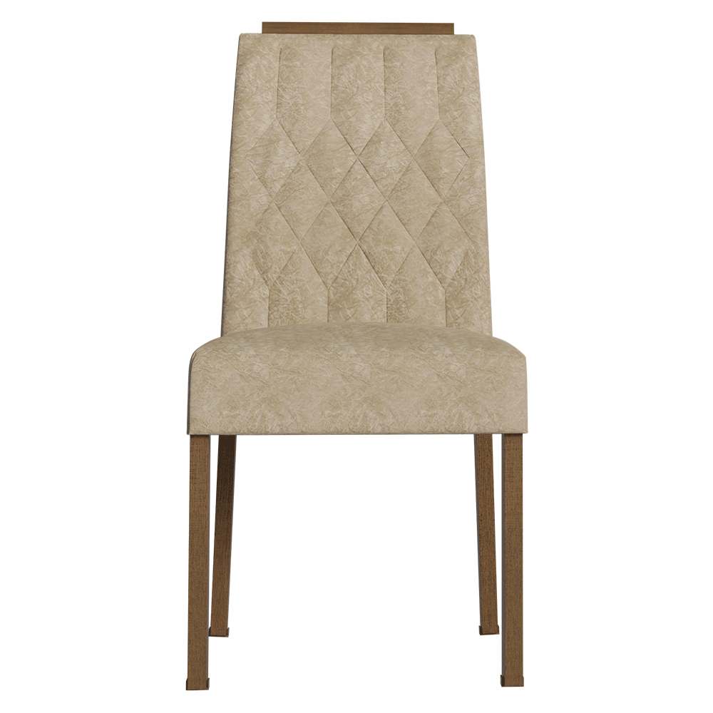 Juego de Comedor con Tapa de Madera 6 Sillas Marrón/Negro/Imperial Assis Madesa
