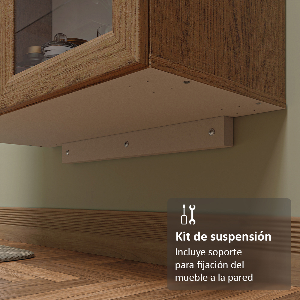 Cristalero Madesa 2 Puertas 70 cm sin Patas MM