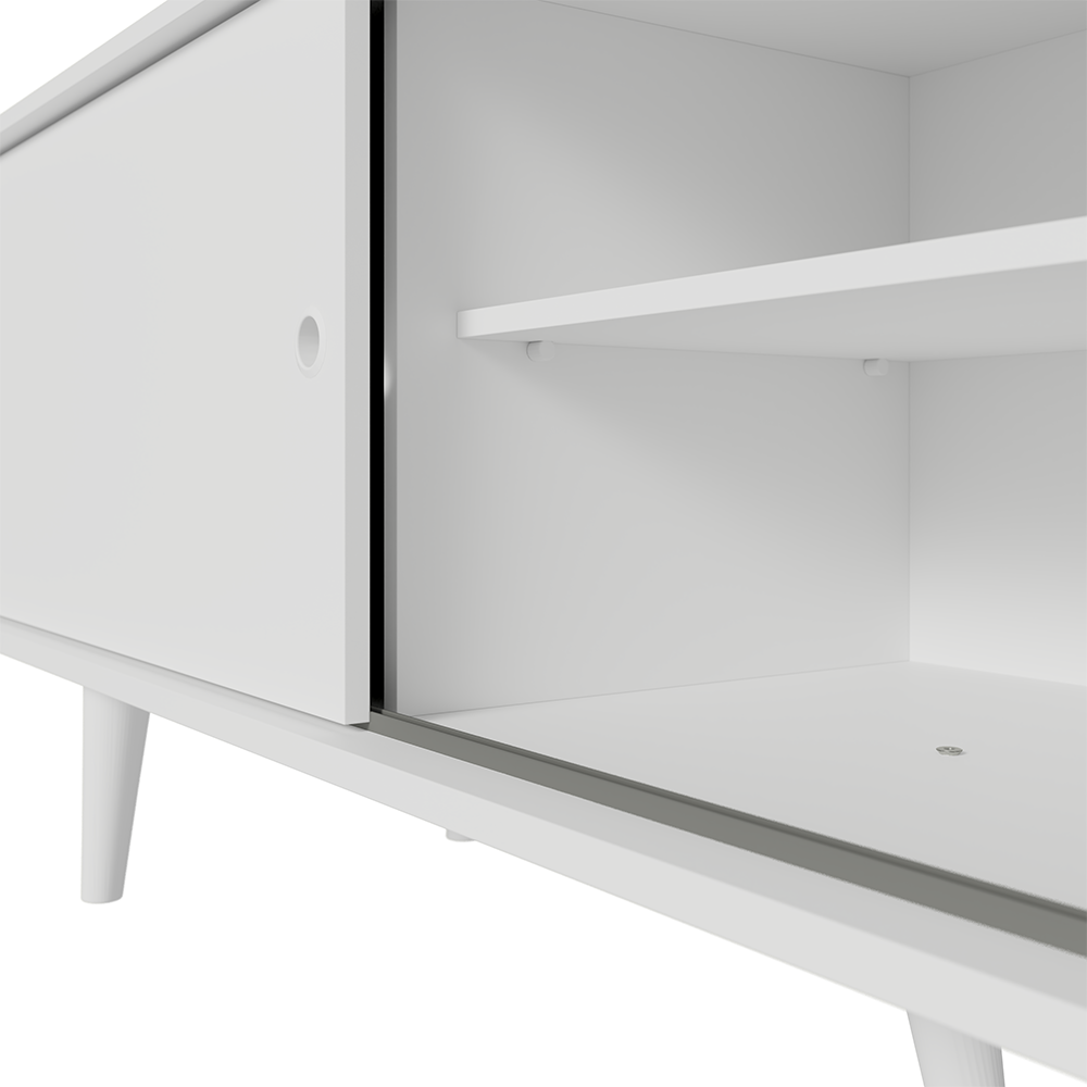 Rack para TV hasta 80 pulgadas 160 cm Con Patas Torino Blanco