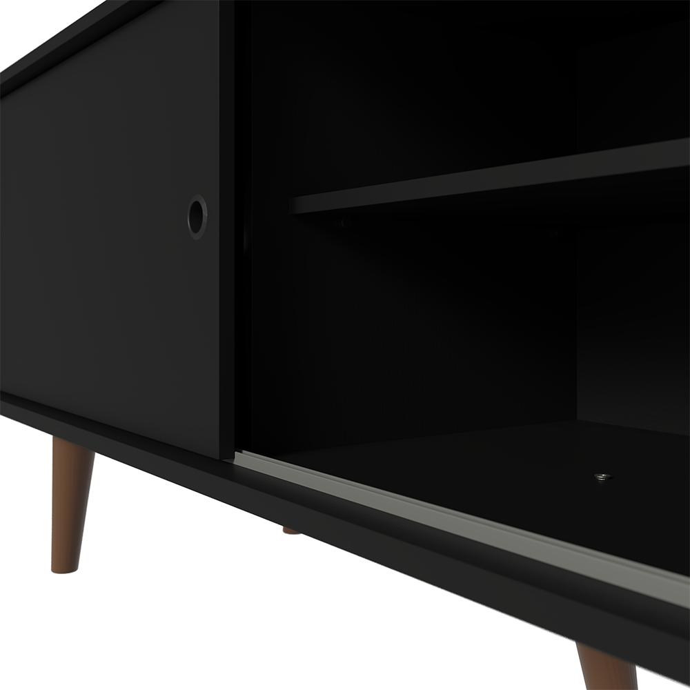Rack para TV hasta 80 pulgadas 160 cm Con Patas Torino Negro/Marrón