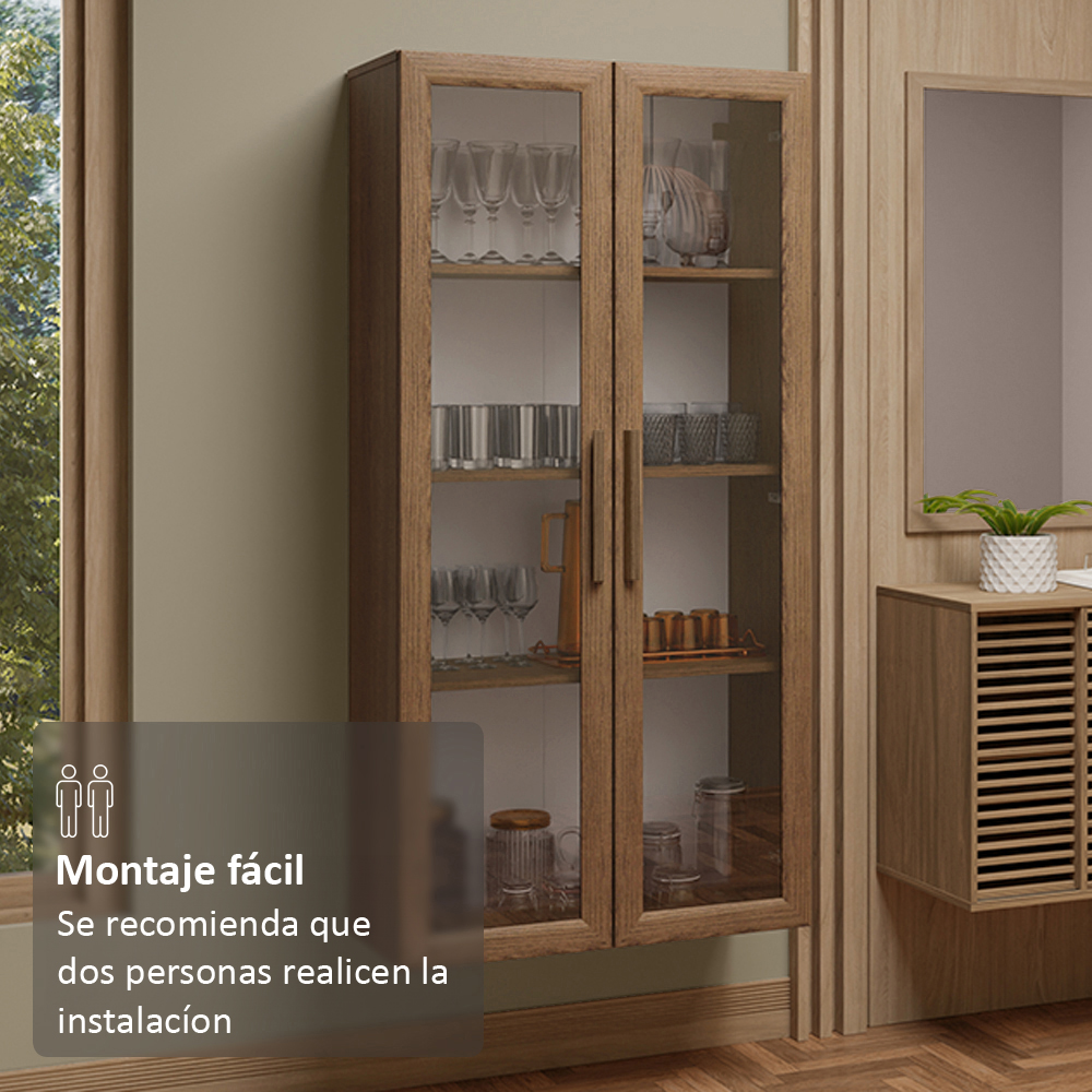 Cristalero Madesa 2 Puertas 70 cm sin Patas MM