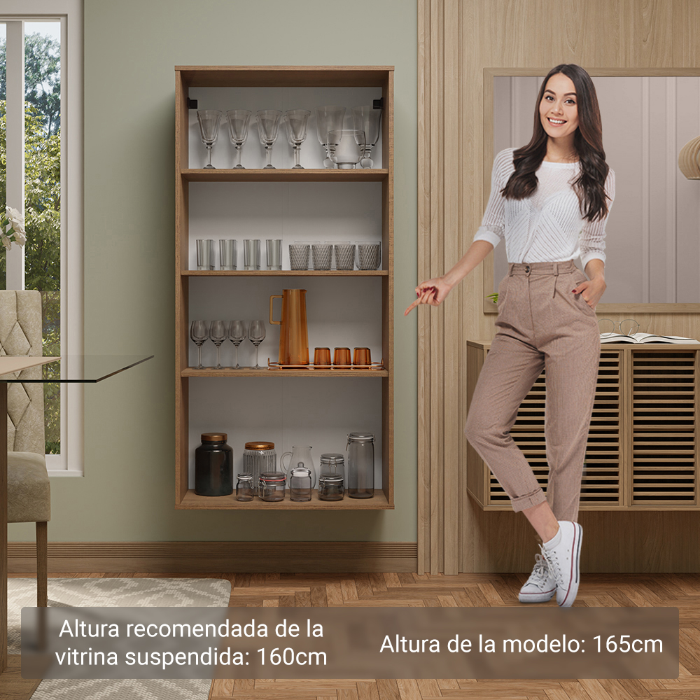 Cristalero Madesa 2 Puertas 70 cm sin Patas MM