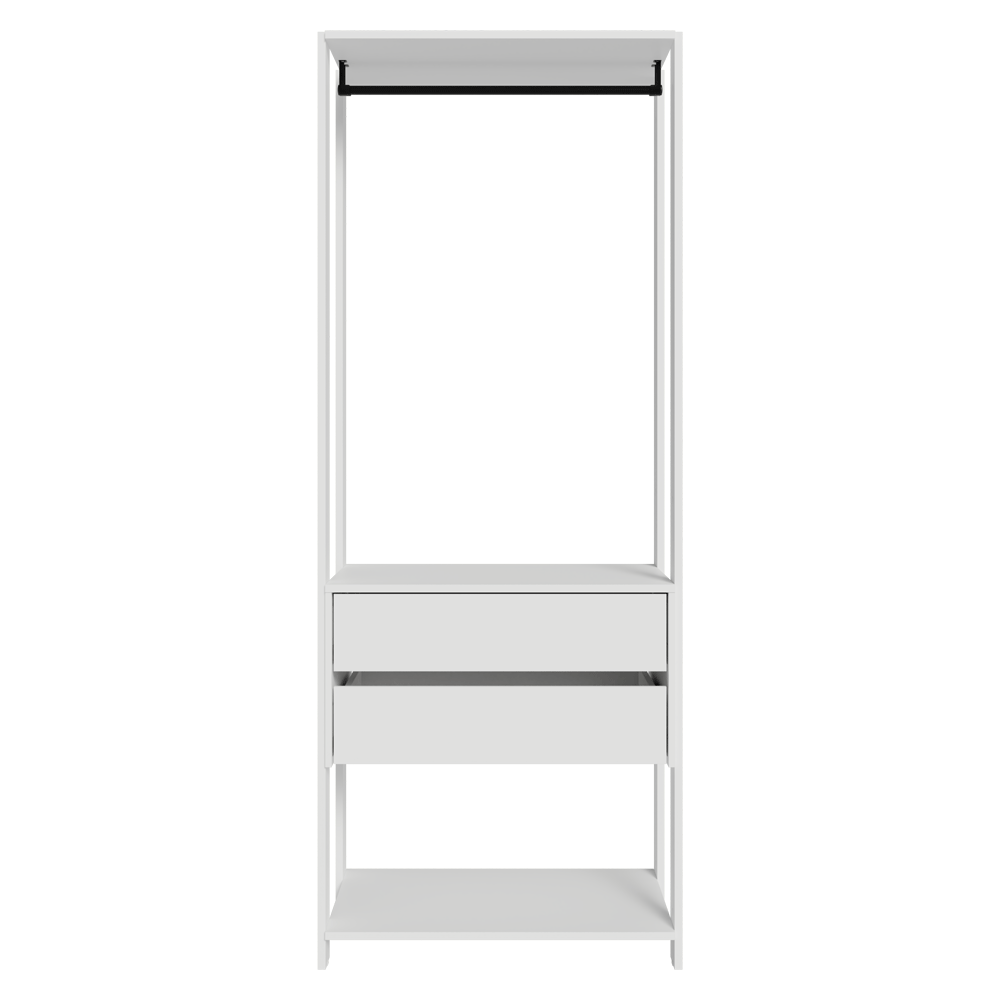 Placard Abierto Madesa Valencia 2 Cajones 0.70 m x 1.80 m Blanco