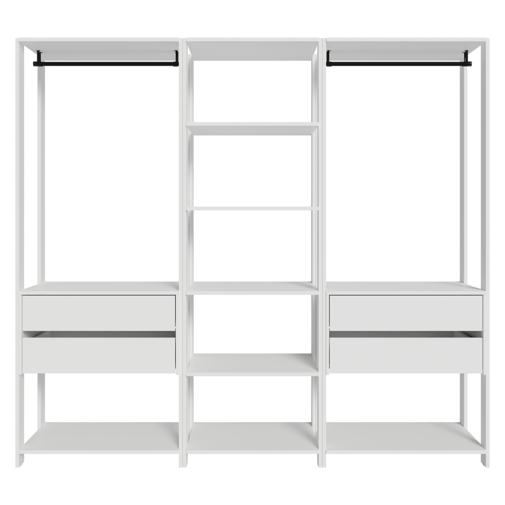 Placard Modulado 199 cm 4 Cajones Valencia Blanco