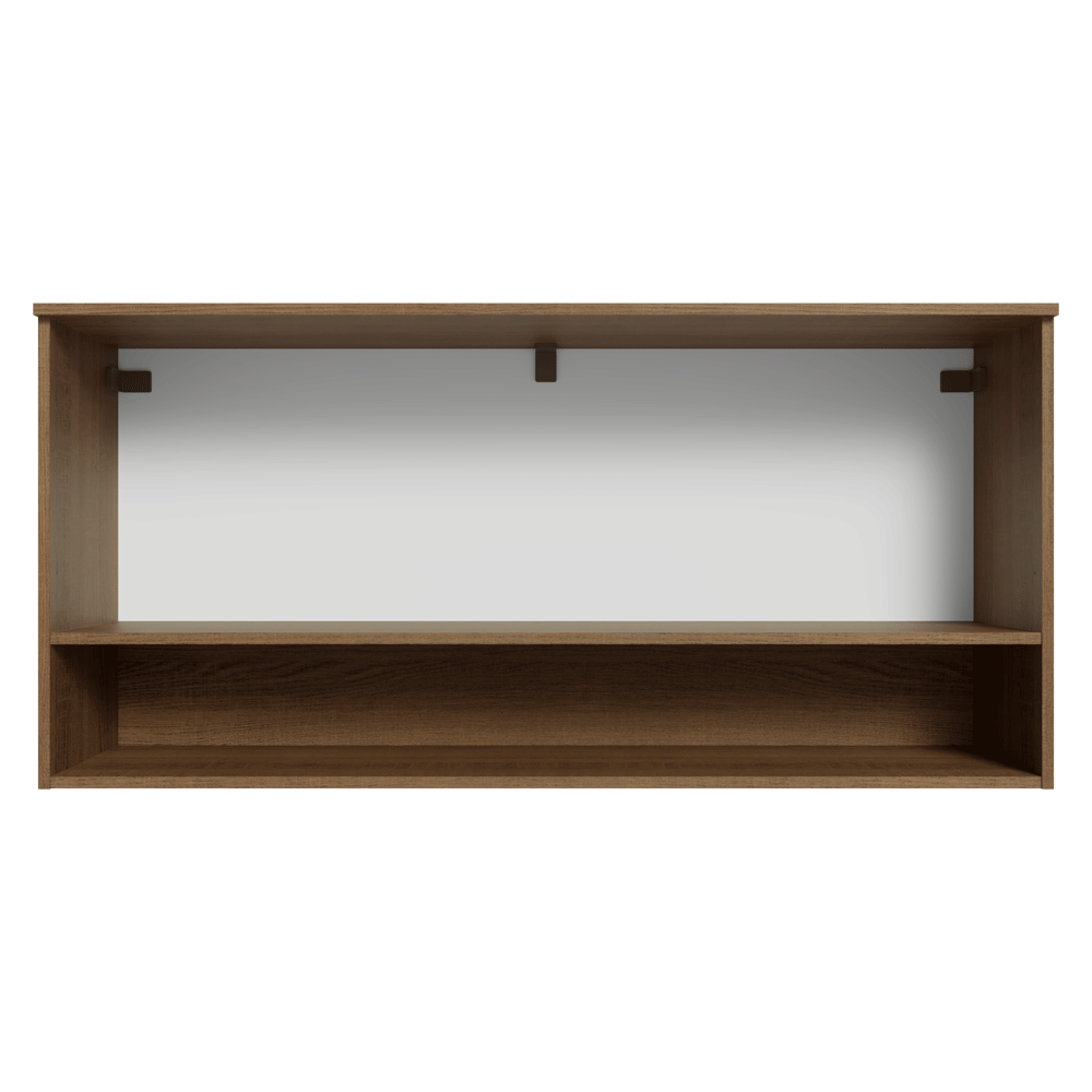 Alacena 105 cm 1 Puerta Rebatible Marrón/Negro Lille Madesa