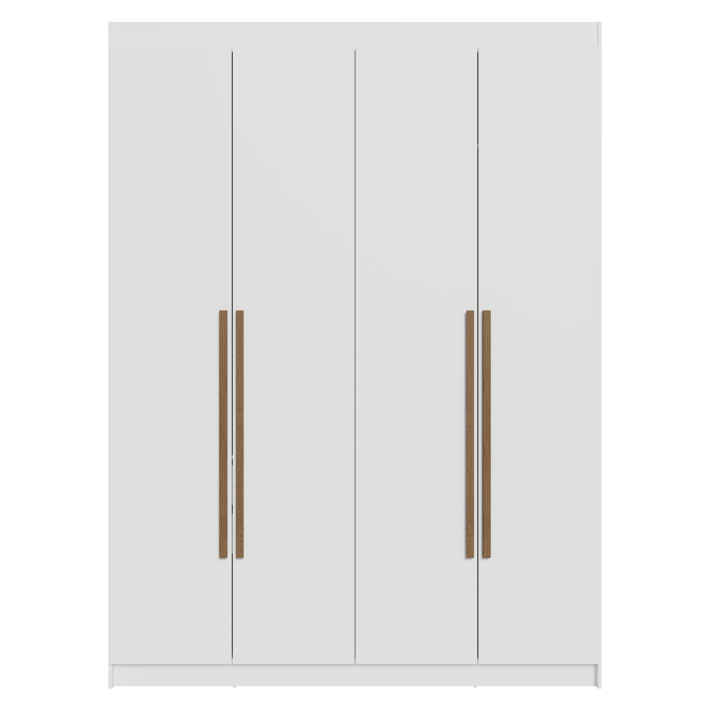 Placard Individual 4 Puertas Batientes Blanco/Blanco/Marrón Venus Madesa