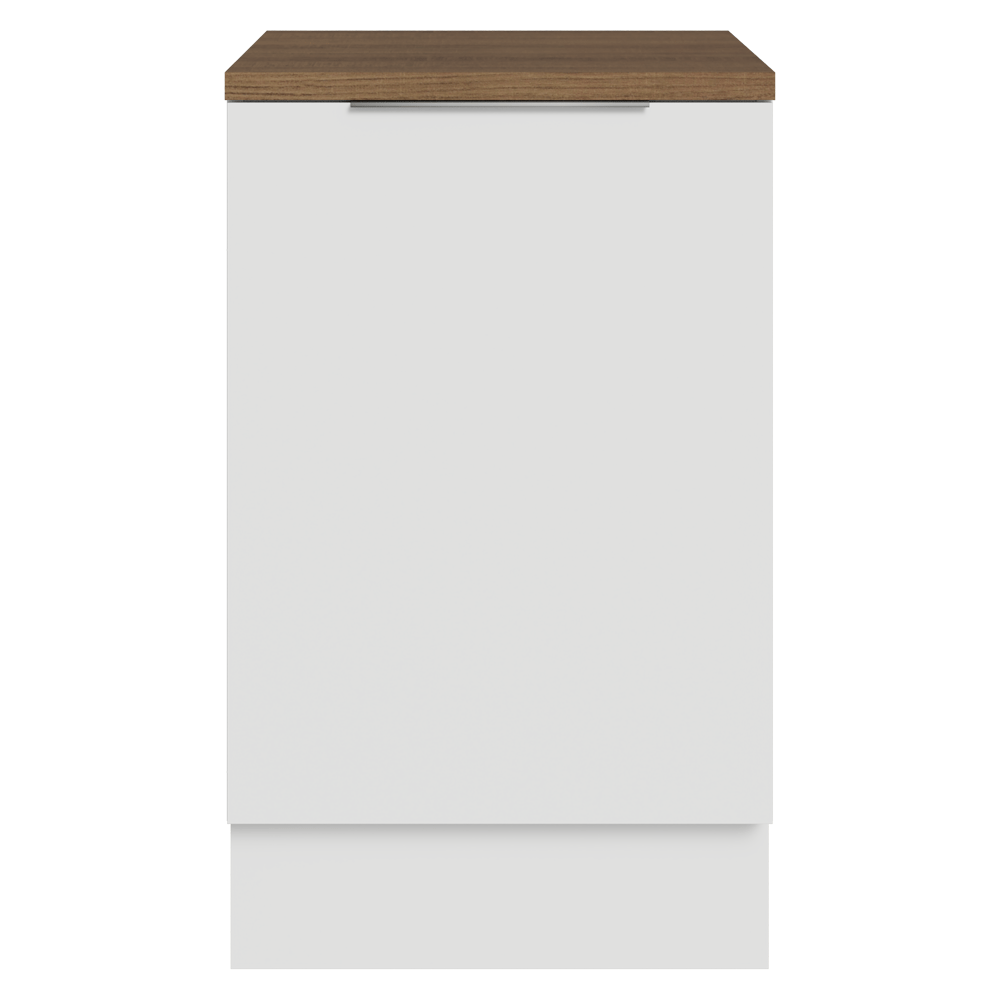 Bajo Mesada 50 x 60cm 1 Puerta (con mesada) Blanco/Marrón Stella