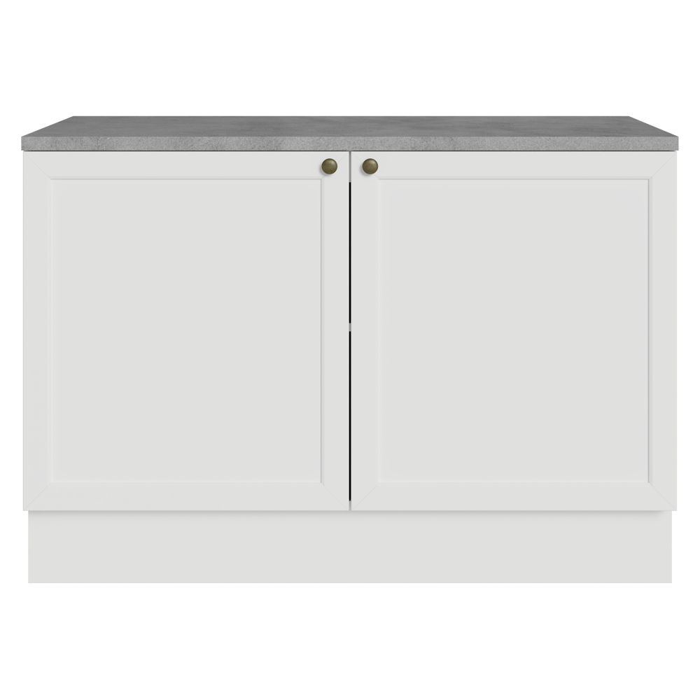 Bajo Mesada de Cocina 120 cm 2 Puertas ( Con Mesada) Blanco Vik Madesa