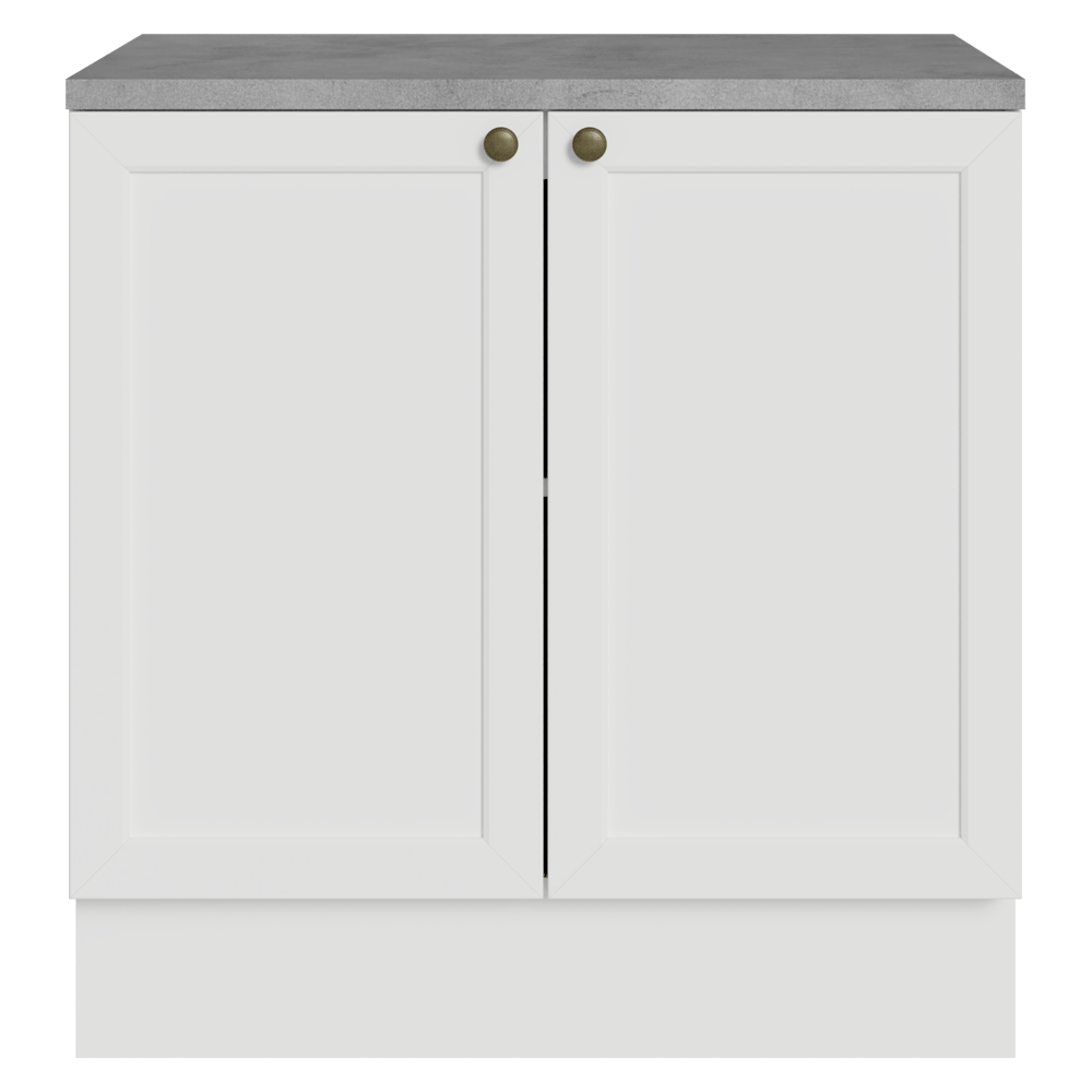 Bajo Mesada de Cocina 80 cm 2 Puertas Blanco Vik Madesa