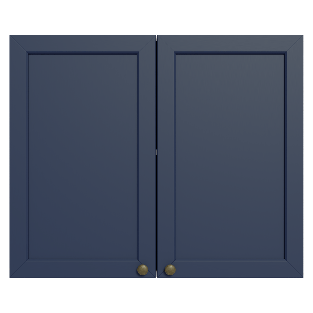 Alacena 80 cm 2 Puertas Blanco/Azul Vik Madesa