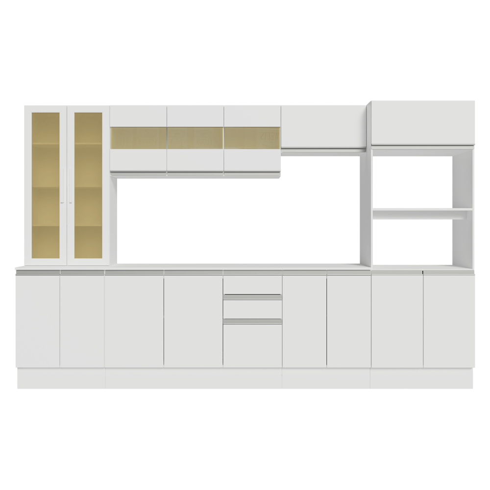 Combo de Cocina 310 cm Smart 100% MDF Blanco 03