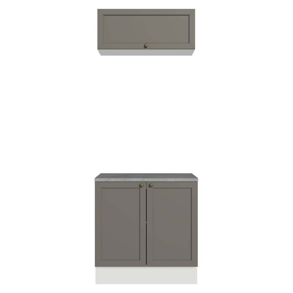 Vanitory 80cm 3 puertas Blanco/Gris Vik 02
