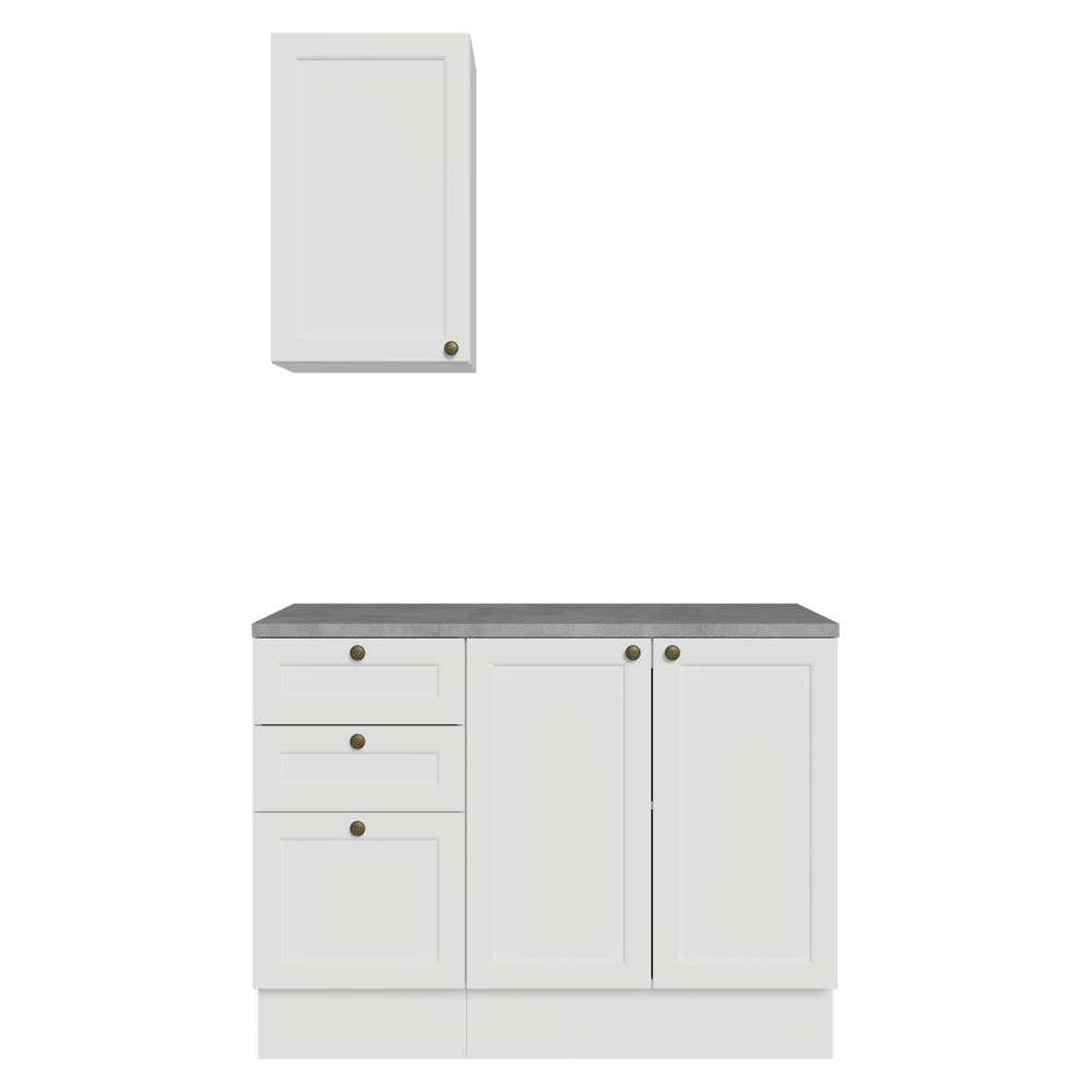 Vanitory 110cm 3 Cajones 3 Puertas Blanco Vik 01