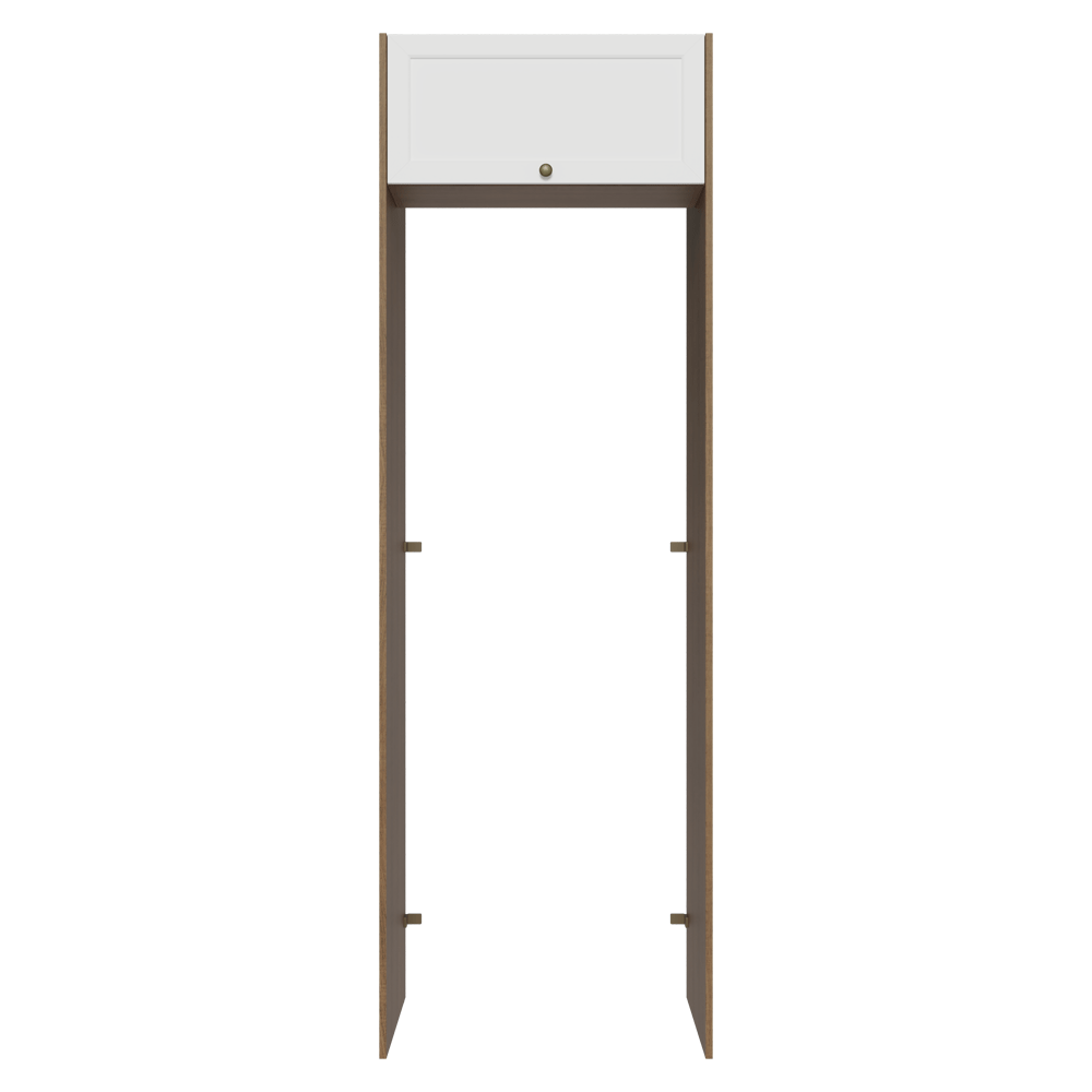 Mueble para empotrar Heladera 73 cm 1 Puerta Abatible Marrón/Blanco Vik Madesa