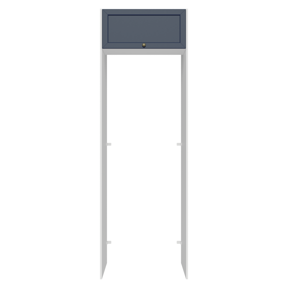 Mueble para empotrar Heladera 73 cm 1 Puerta Abatible Blanco/Azul Vik Madesa