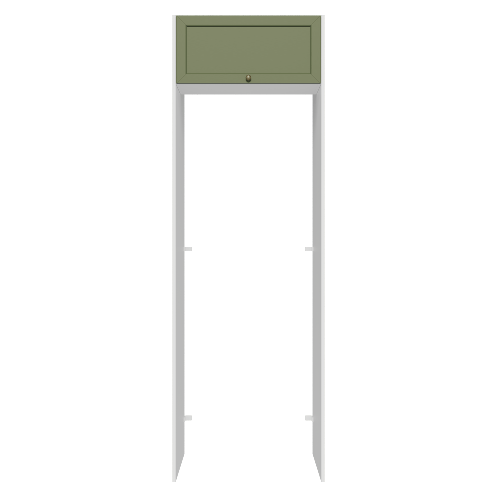 Mueble para empotrar Heladera 73 cm 1 Puerta Abatible Blanco/Verde Vik Madesa