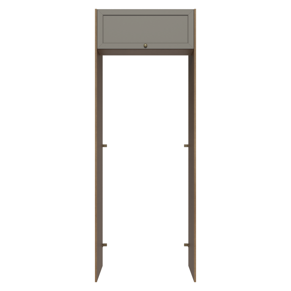 Mueble para empotrar Heladera 83 cm 1 Puerta Rebatible Marrón/Gris Vik Madesa