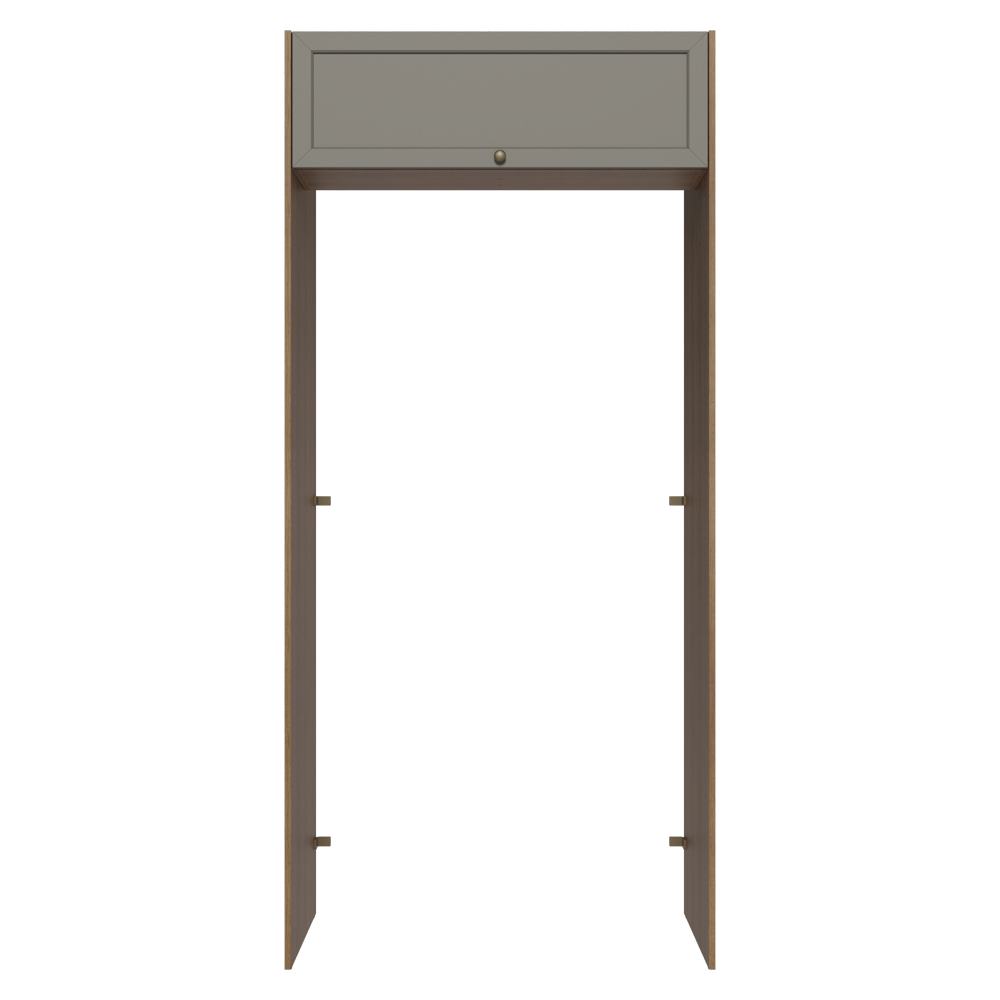 Mueble para empotrar Heladera 103 cm 1 Puerta Abatible Marrón/Gris Vik Madesa