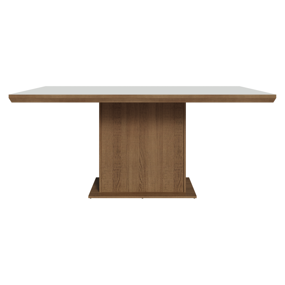 Juego de Comedor con Tapa de Madera 6 Sillas Marrón/Blanco/Imperial Grasse Madesa