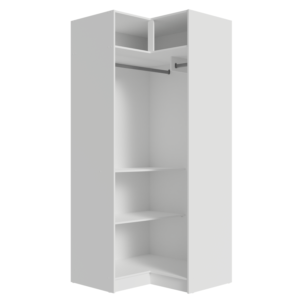 Placard Modulado de Esquina 190 cm 2 Puertas Neo Blanco