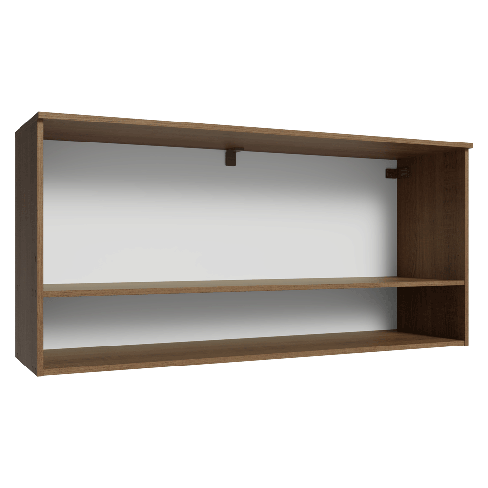 Alacena 105 cm 1 Puerta Rebatible Marrón/Blanco Lille Madesa