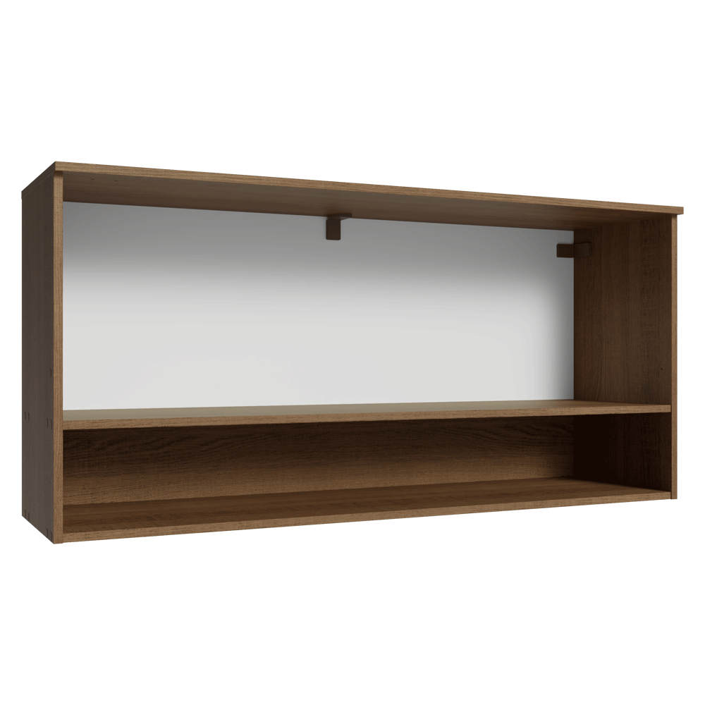 Alacena 105 cm 1 Puerta Rebatible Marrón/Negro Lille Madesa