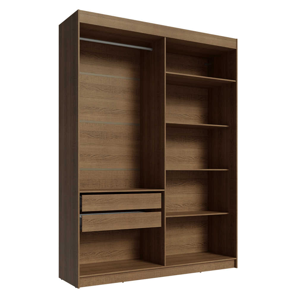 Placard Closet 2 Cajones 121 cm Marrón Venus Madesa