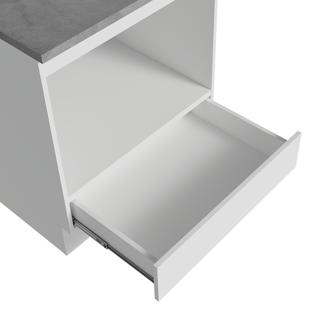 Bajo Mesada para Horno/Microondas 70 cm 1 Gaveta Blanco