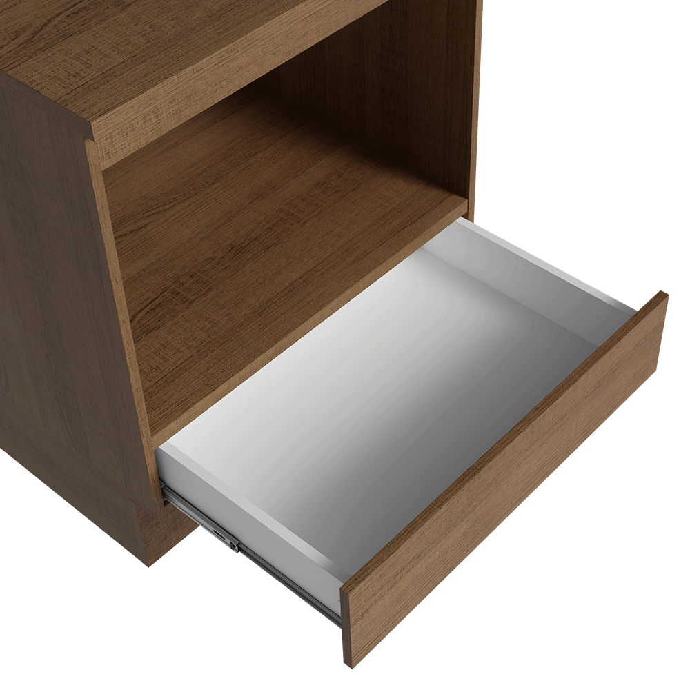 Mueble para Horno/Microondas 70 cm 1 Cajón (Con mesada) Marrón Madesa