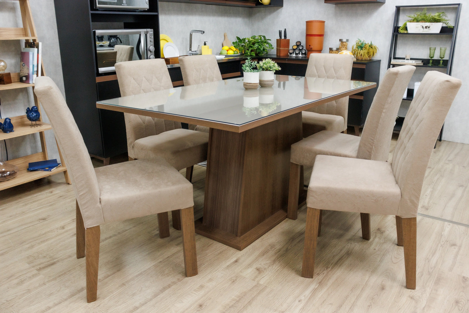 Comedor beige madesa