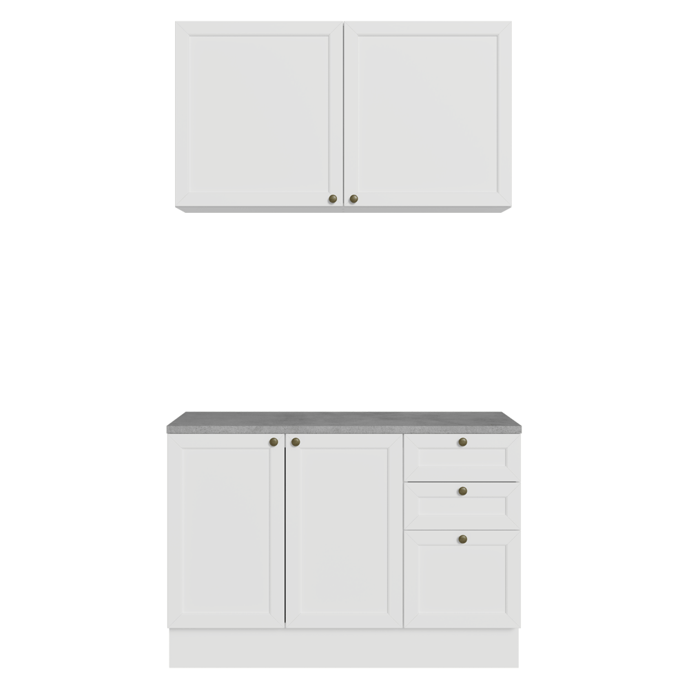 Cocina Compacta 120 cm Vik Blanco 01