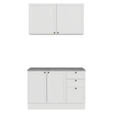 Cocina Compacta 120 cm Vik Blanco 01