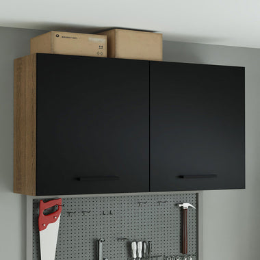 Alacena Multiuso 120 cm 2 Puertas Marrón/Negro Agata Madesa