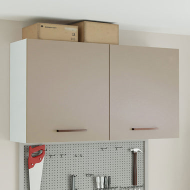 Alacena Multiuso 120 cm 2 Puertas Blanco/Crema Agata Madesa