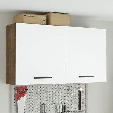 Alacena Multiuso 120 cm 2 Puertas Marrón/Blanco Agata Madesa