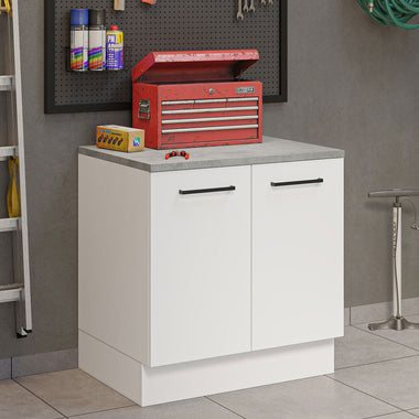Bajo Mesada Multiuso 80 cm 2 Puertas Blanco Agata Madesa