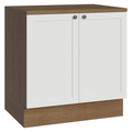 Bajo Mesada 80 x 60 cm 2 Puertas Marrón/Blanco Vik Madesa