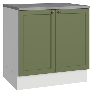 Bajo Mesada 80 cm 2 Puertas Blanco/Verde Vik Madesa