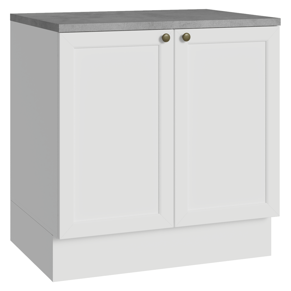 Bajo Mesada de Cocina 80 x 60 cm 2 Puertas (con Mesada) Blanco Vik Madesa