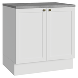 Bajo Mesada de Cocina 80 x 60 cm 2 Puertas (con Mesada) Blanco Vik Madesa
