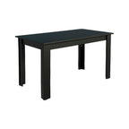 Mesa de Comedor Rectangular Tapa de Madera 136 cm Negro Madesa