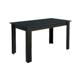 Mesa de Comedor Rectangular Tapa de Madera 5231 Negro