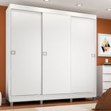 Ropero Placard Madesa Napoli 3 Puertas con Patas Blanco