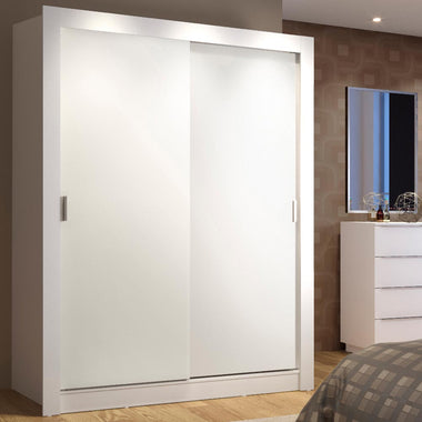 Placard Soltero 117 cm 2 Puertas Corredizas Blanco Denver Madesa