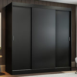 Placard Matrimonial Reno 3 Puertas Corredizas Negro