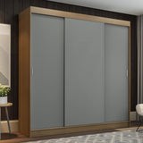 Placard Ropero Casal Madesa Reno 3 Puertas Corredizas Marrón/Gris