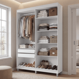 Placard Closet con Patas 2 Cajones 121 cm Blanco Venus Madesa