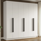 Placard Matrimonial 6 Puertas Batientes Venus Blanco/Blanco/Negro
