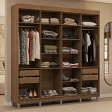 Placard Closet con Patas 4 Cajones 216cm Marrón Venus Madesa