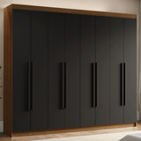 Placard Matrimonial 8 Puertas Batientes Venus Marrón/Negro/Negro